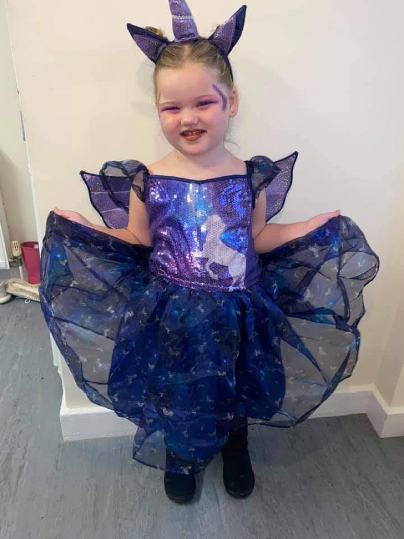 Image for Faith tolley aged 3 ready for her 1st school Halloween party