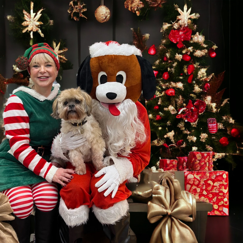 Image for Oscar with Santa Paws and his Rlf