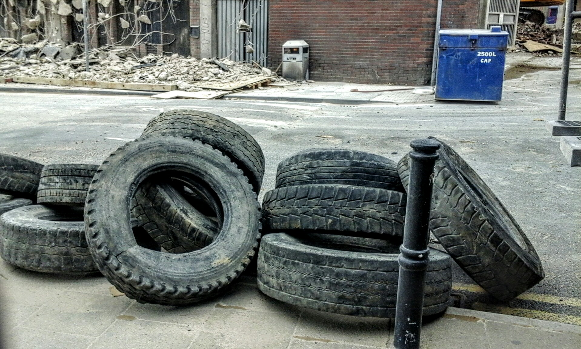 Image for Kendray Street. Where once stood buses only tyres remain.