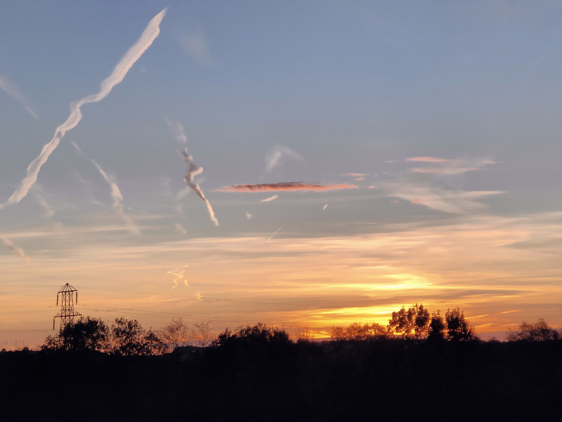 Image for Sunrise in cudworth.strange cloud shapes
