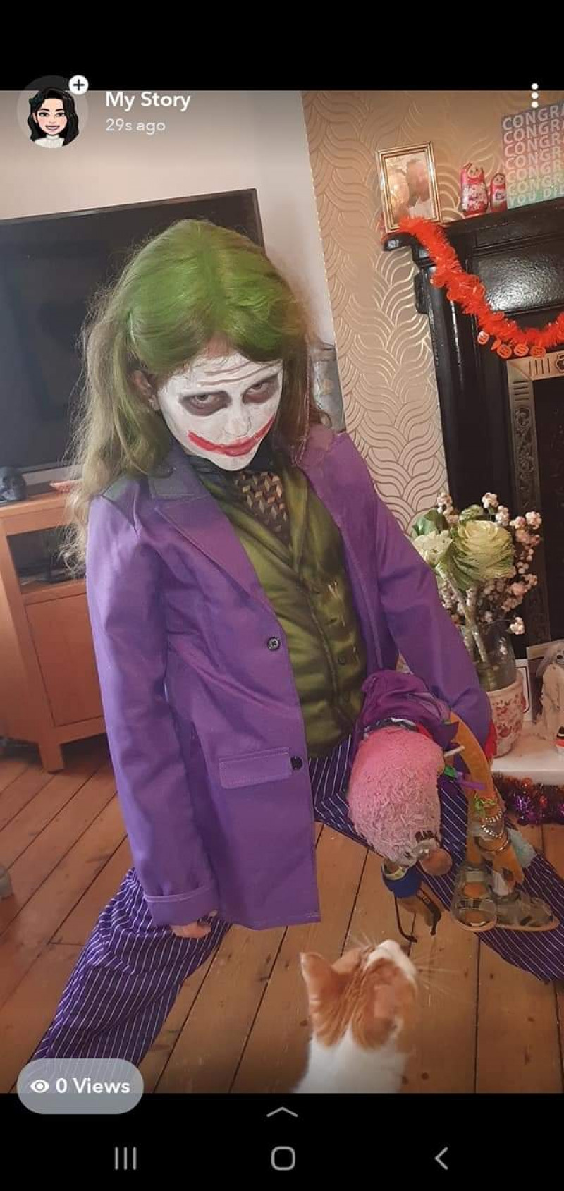 Image for Molly aged 9 as joker for school party