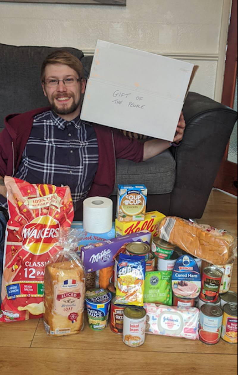 Main image for Furloughed man's food packages for vulnerable people