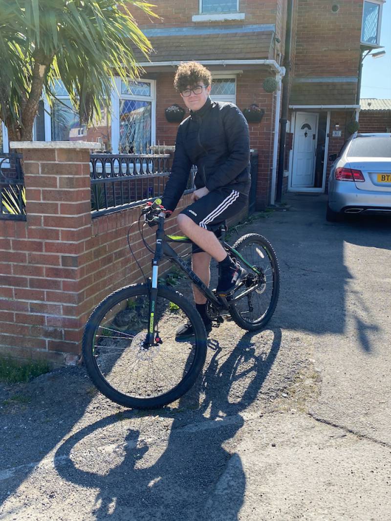 Main image for Mason, 14, cycling for Barnsley Hospital