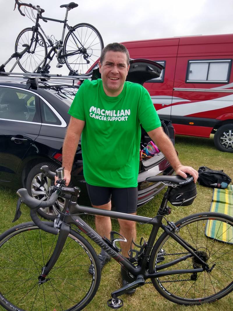 Main image for Andy cycles 100 miles in day for charity