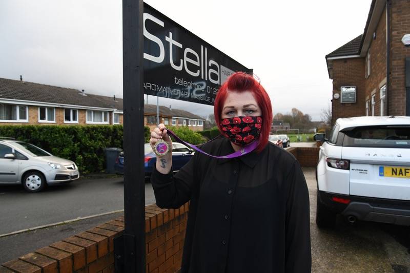 Main image for Sharon raised £3k for charity with masks