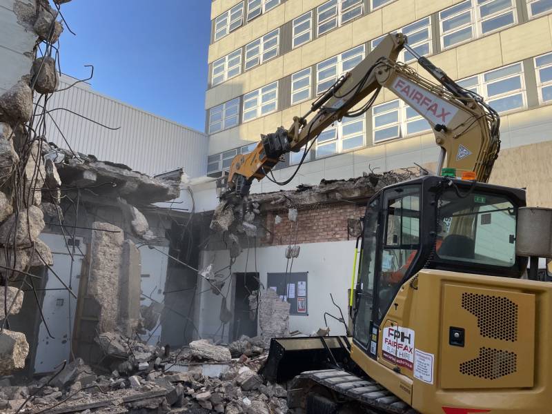 Main image for Demolition work underway for new hospital unit