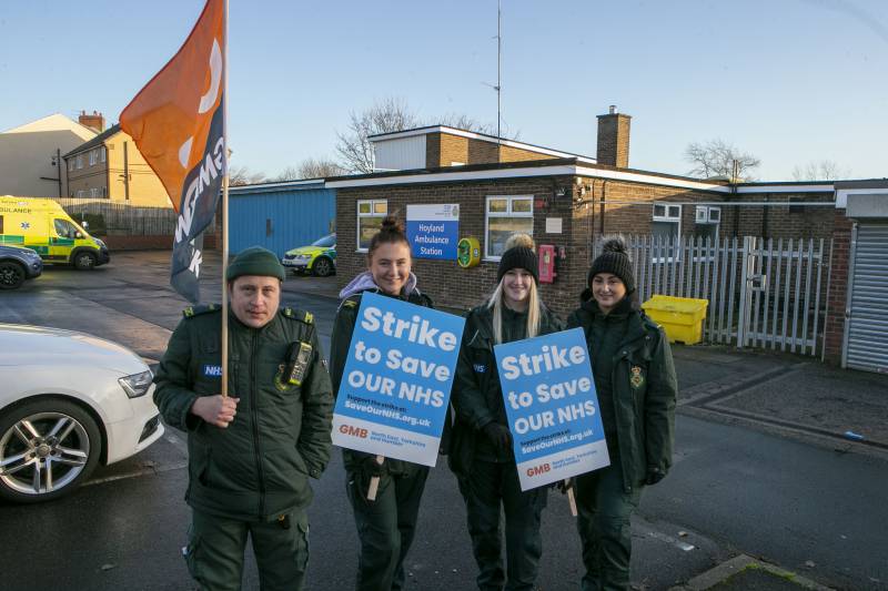 Main image for Ambulance workers in Barnsley go on strike