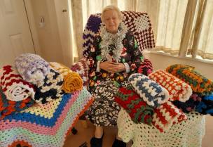 Main image for Blind care home resident's knitted blankets being sent out
