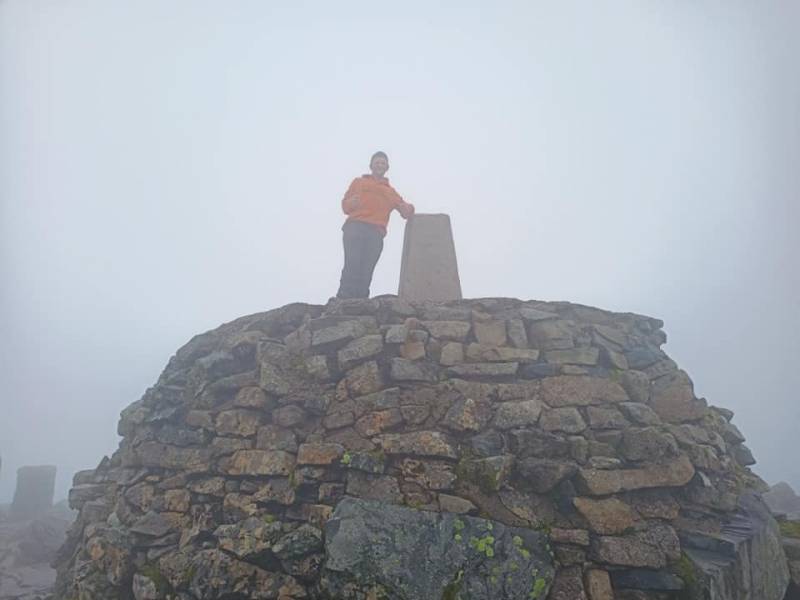Jim Morton at the top of Ben Nevis
