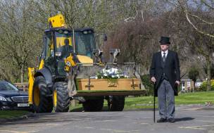 Main image for Digger send-off for respected builder
