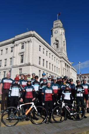 Main image for Cyclists mark centenary with historic ride