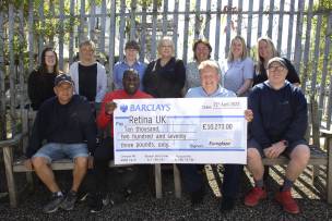 Main image for £10,000 cheque handed over by footballing hero after Carlton business fundraiser