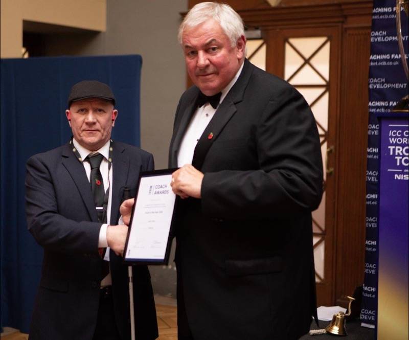 Main image for Blind cricket coach receives award