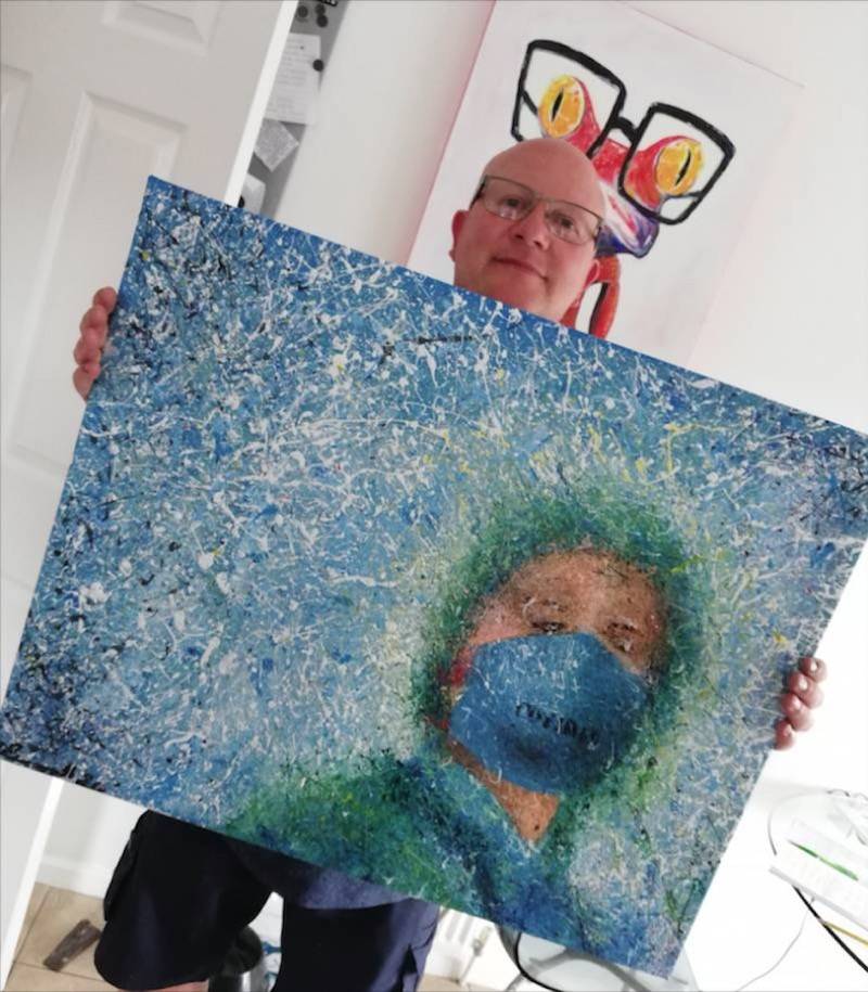 Main image for Frontline worker David recognised for painted tribute to fellow NHS staff