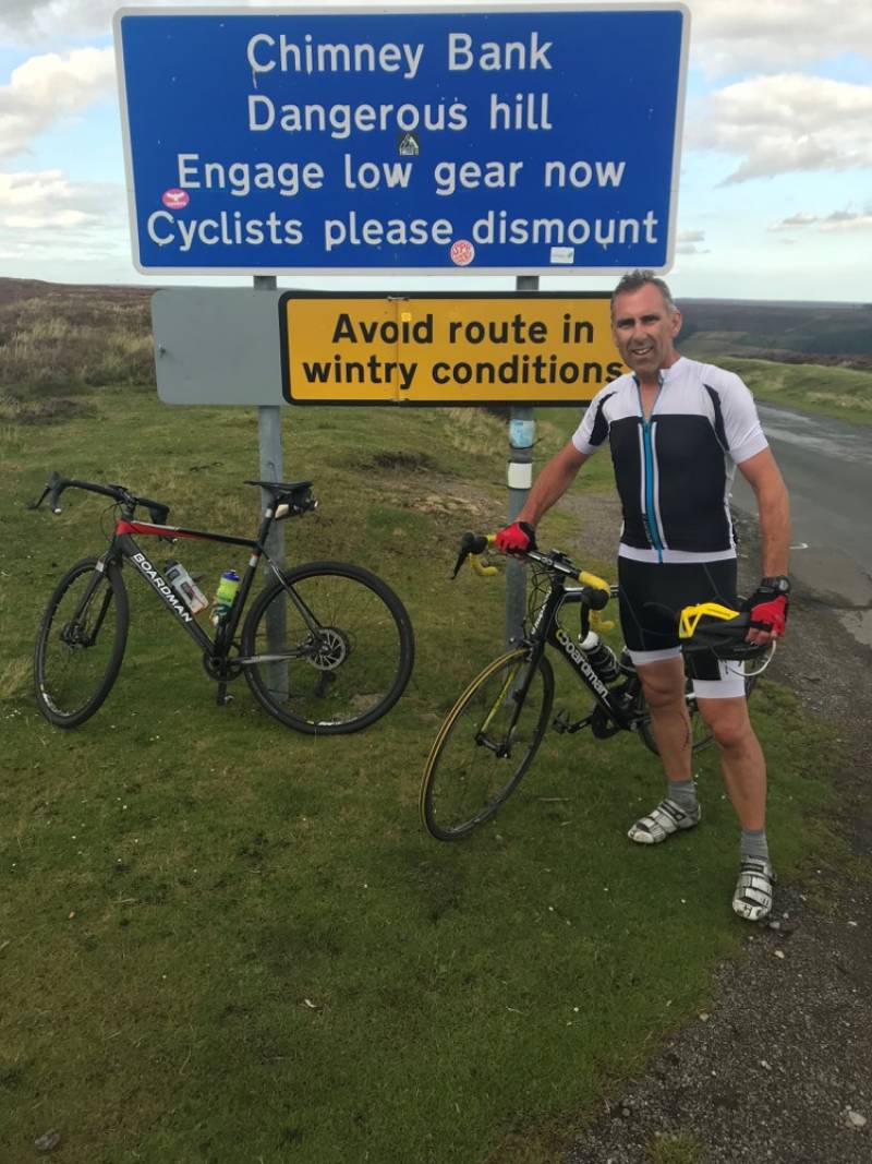 Main image for Andy tackles cycle mission for Macmillan