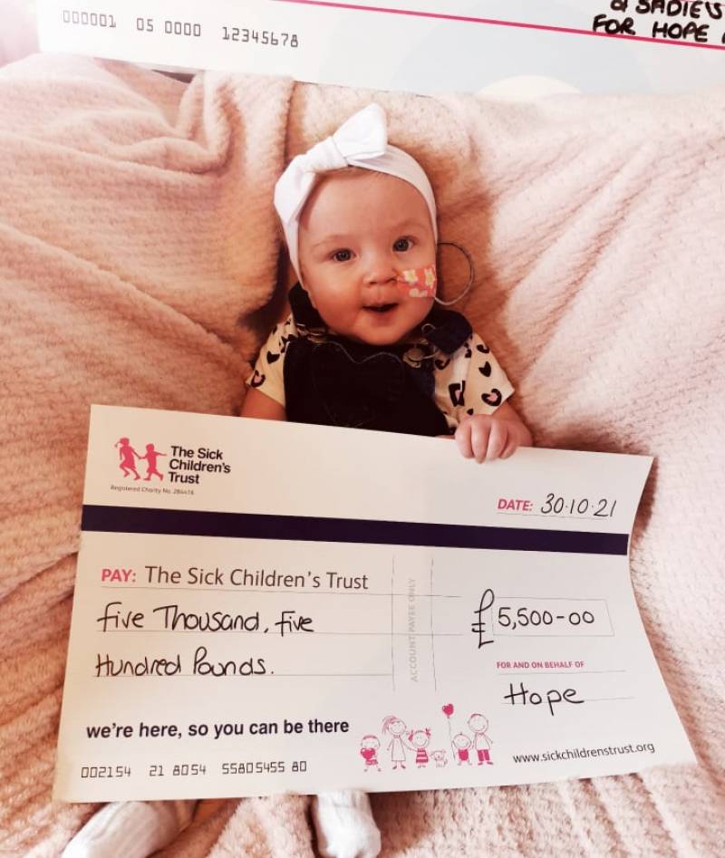 Main image for Baby Hope's family keeping up fundraising fun