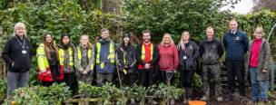Main image for Youngsters dig in to help renovate allotments