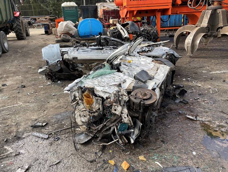Main image for Fly-tipped cars crushed following council investigations