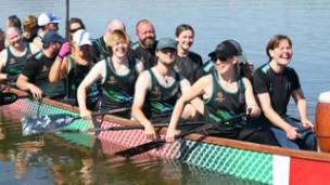 Main image for Lake hosts dragon boat race