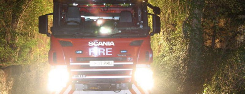 Main image for Firefighters tackle bonfire 