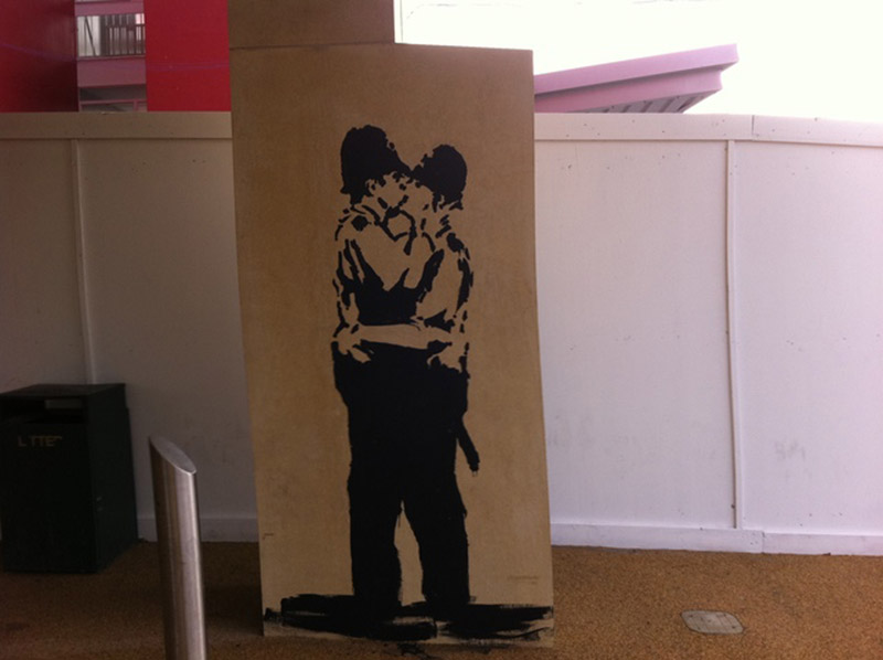 Main image for 'Banksy' Grafitti Appears On New College