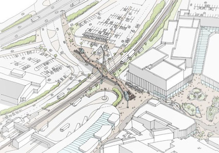 Main image for Plans unveiled for new town centre bridge