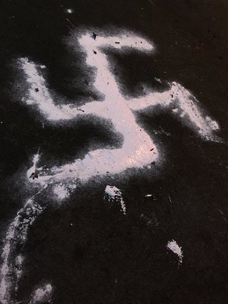 Main image for Swastika painted on Barnsley street