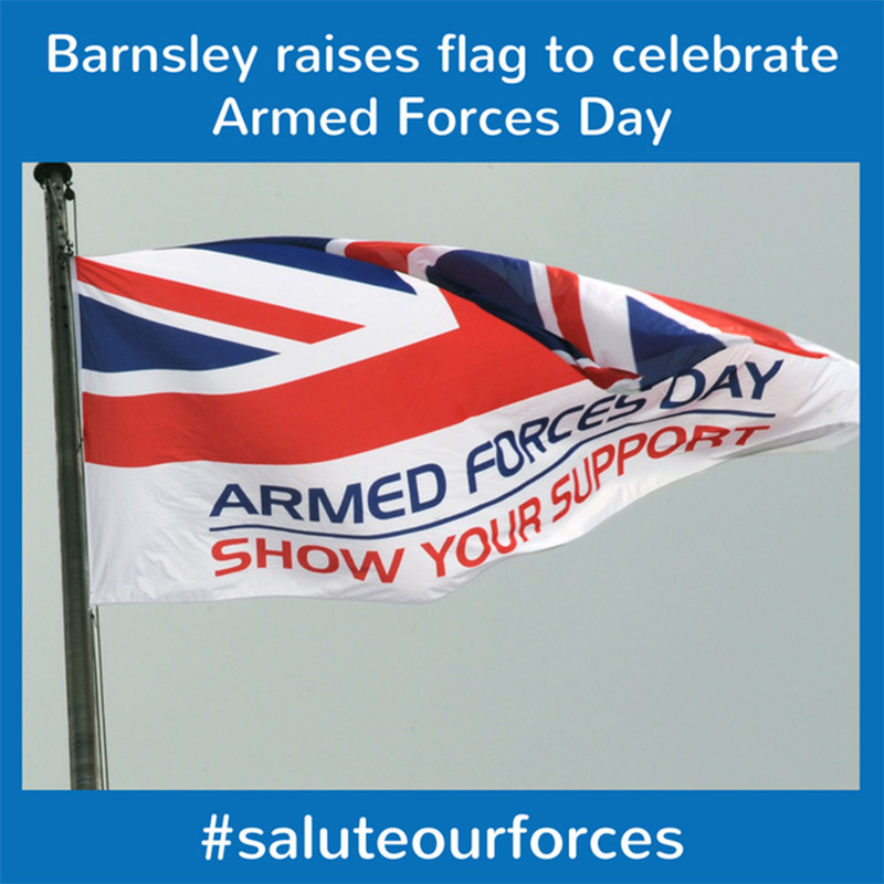 Main image for Barnsley to raise flag for Armed Forces Day 