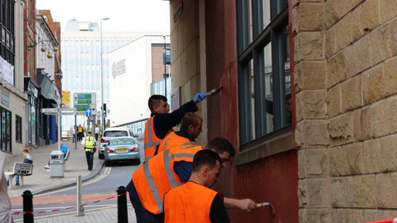 Main image for Volunteers clean up Barnsley Town Centre