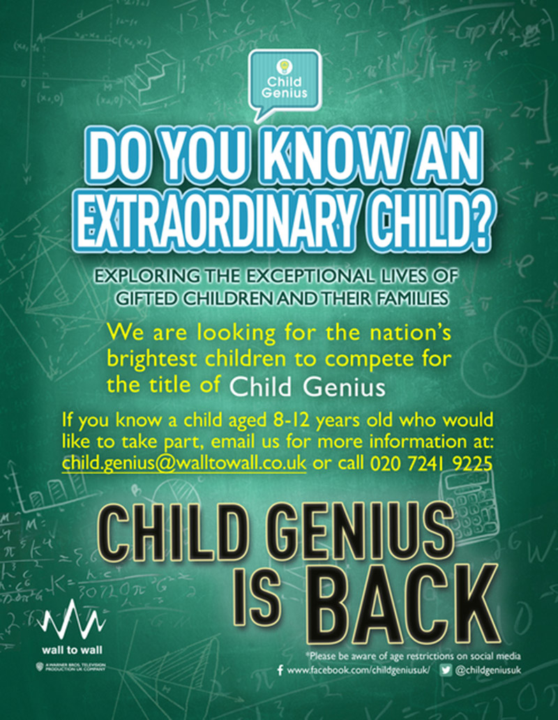 Main image for Are you the parent of a child genius?