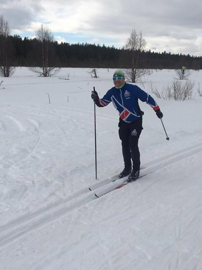 Main image for Troy completes ski marathon 
