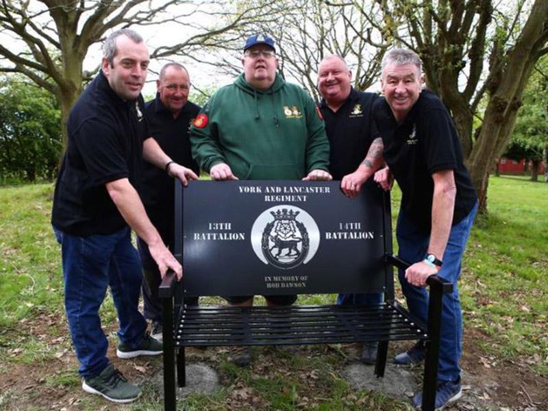 Main image for Benches are placed to remember brave Barnsley Pals