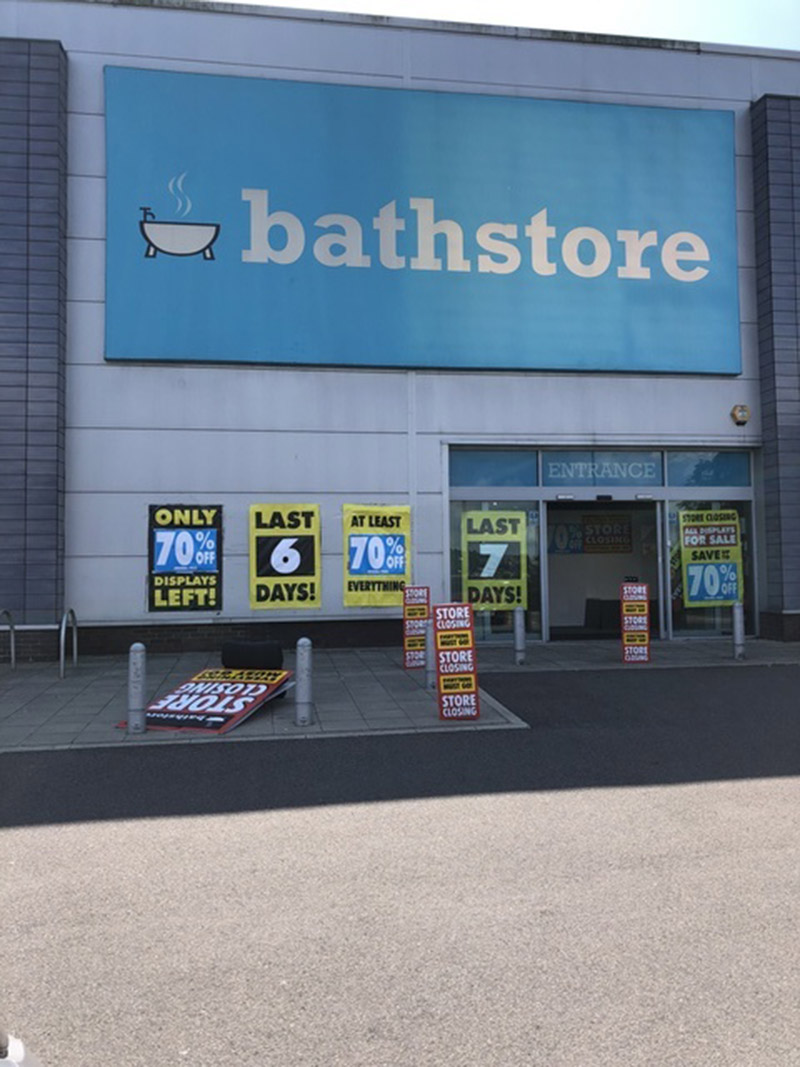 Main image for Bathstore set to close 